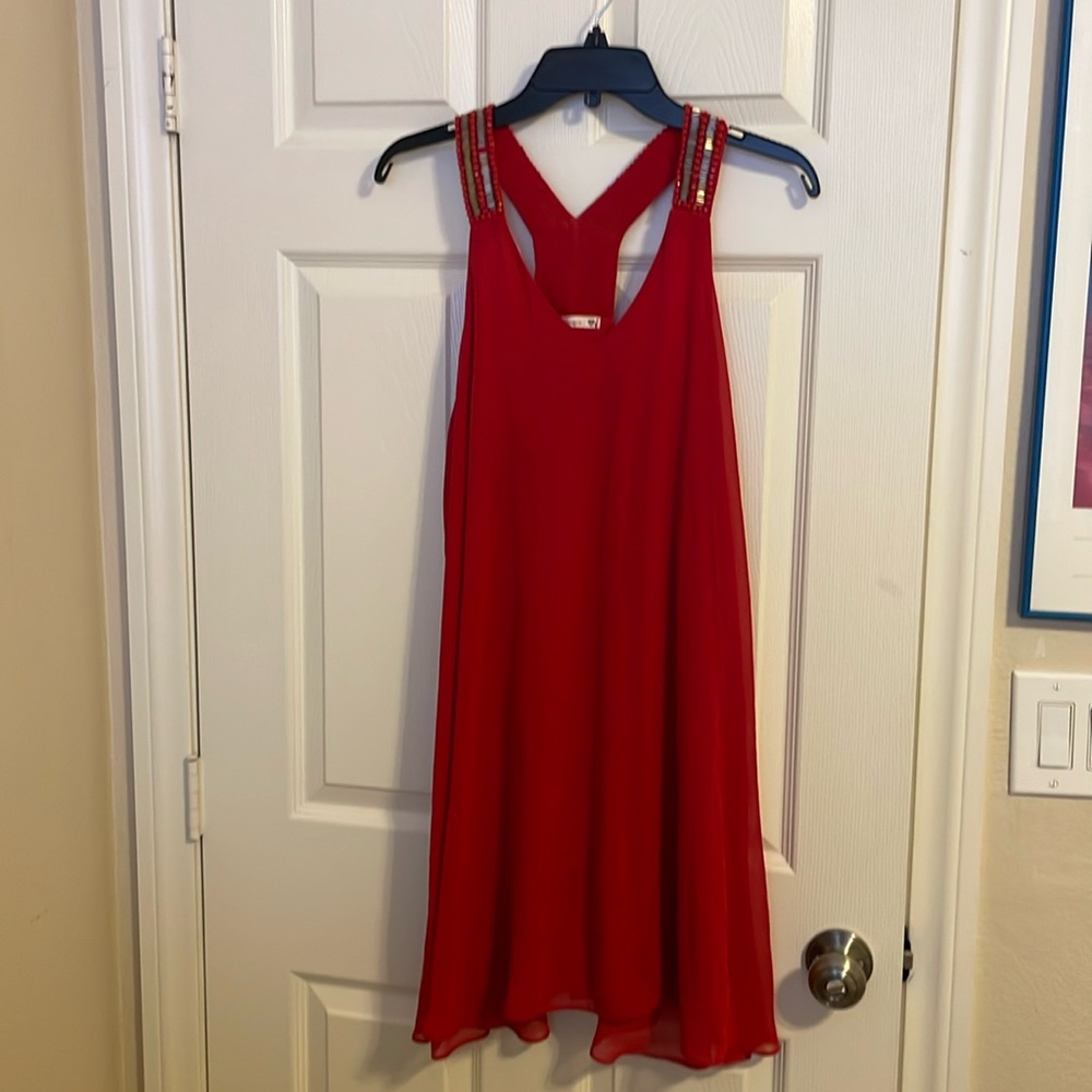 Red bejeweled tunic